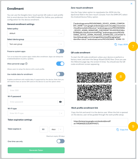 enrollment types for devices