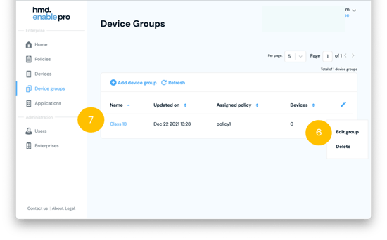 edit device group